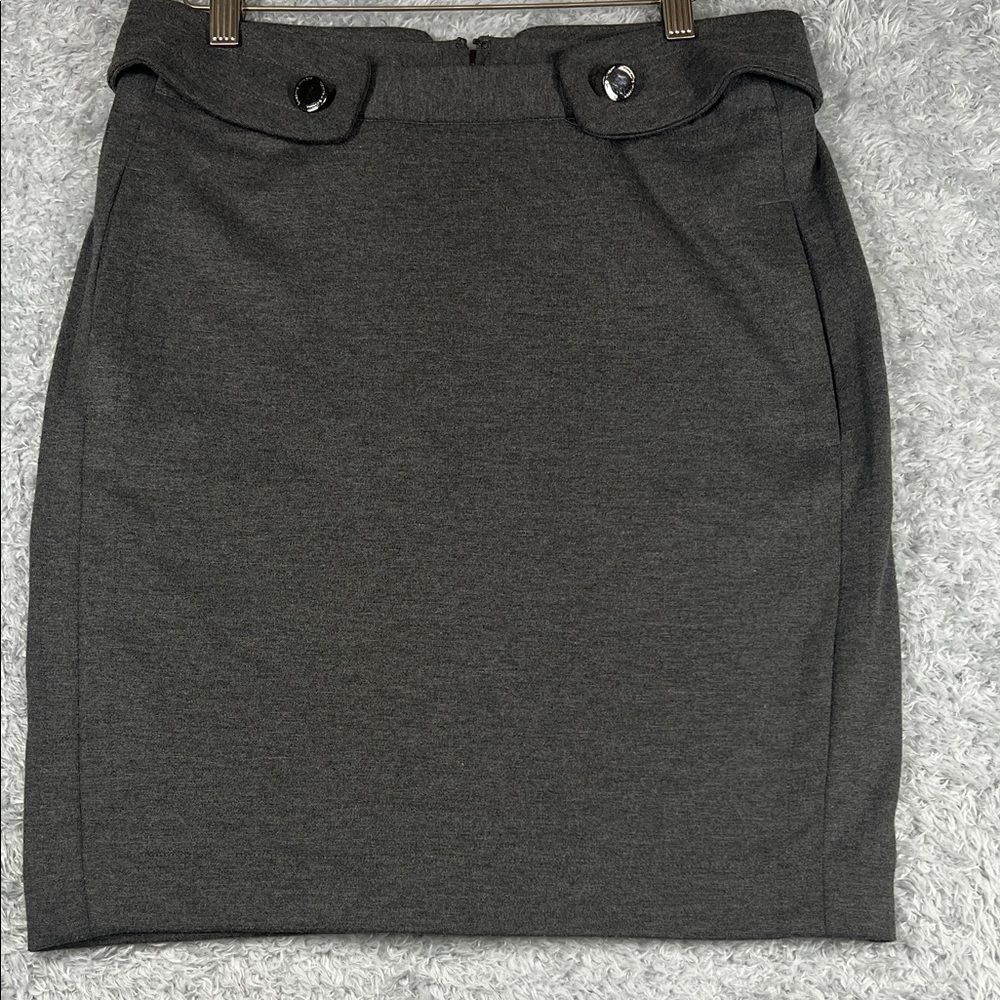 Adrienne Vittadini Dark Gray Pencil Skirt